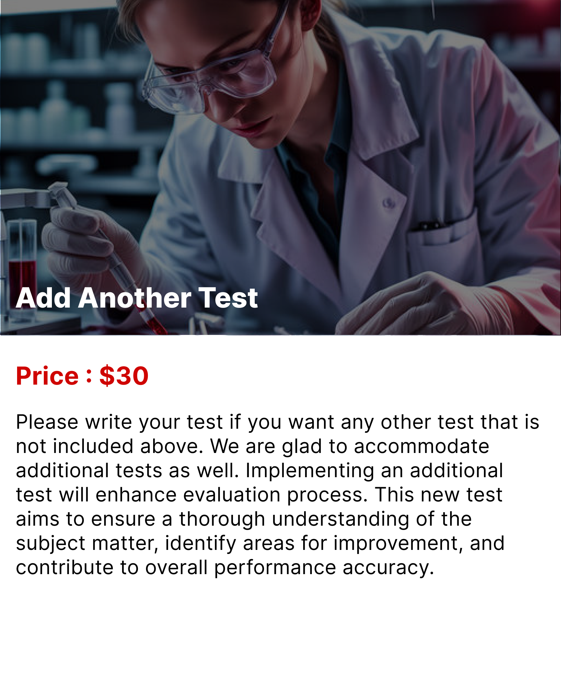 ADD ANOTHER TEST